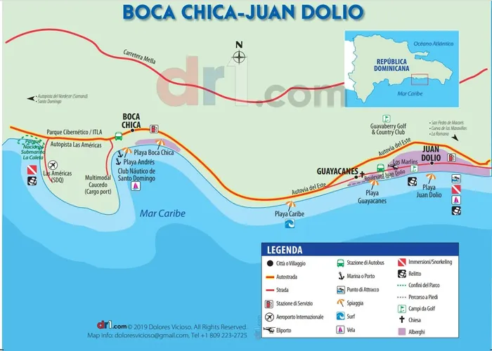 Mapa turistico Boca Chica